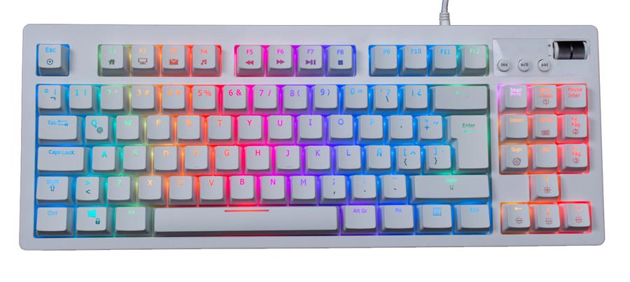 Teclado VSG Quasar White Switch Blue