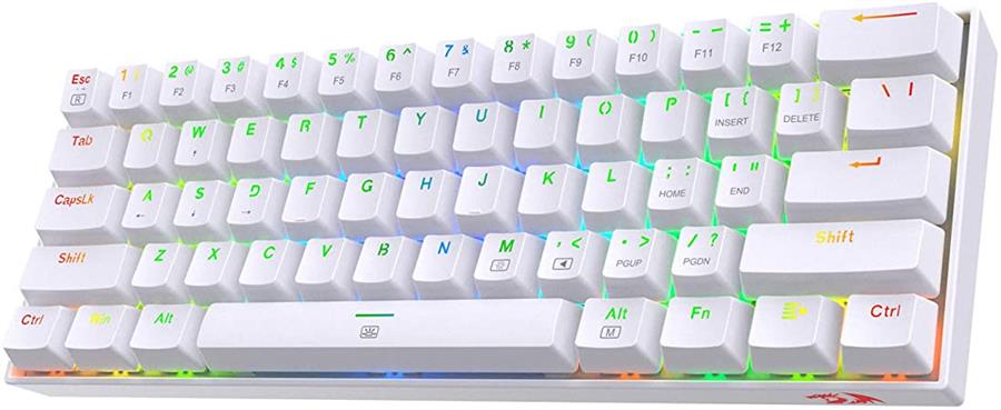 Teclado Redragon Dragonborn White Red Switch Spanish K630 RGB