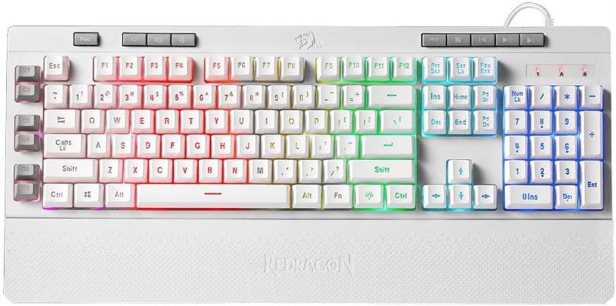 Teclado Redragon Shiva White K512 RGB