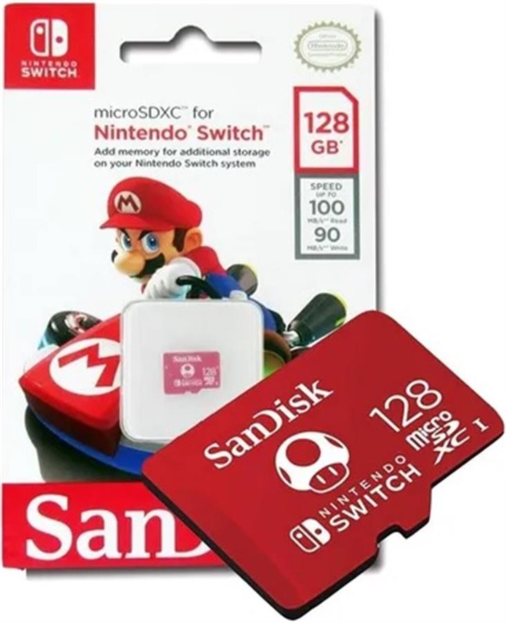 Micro SD 128GB SanDisk Edición Nintendo Mario Clase 10