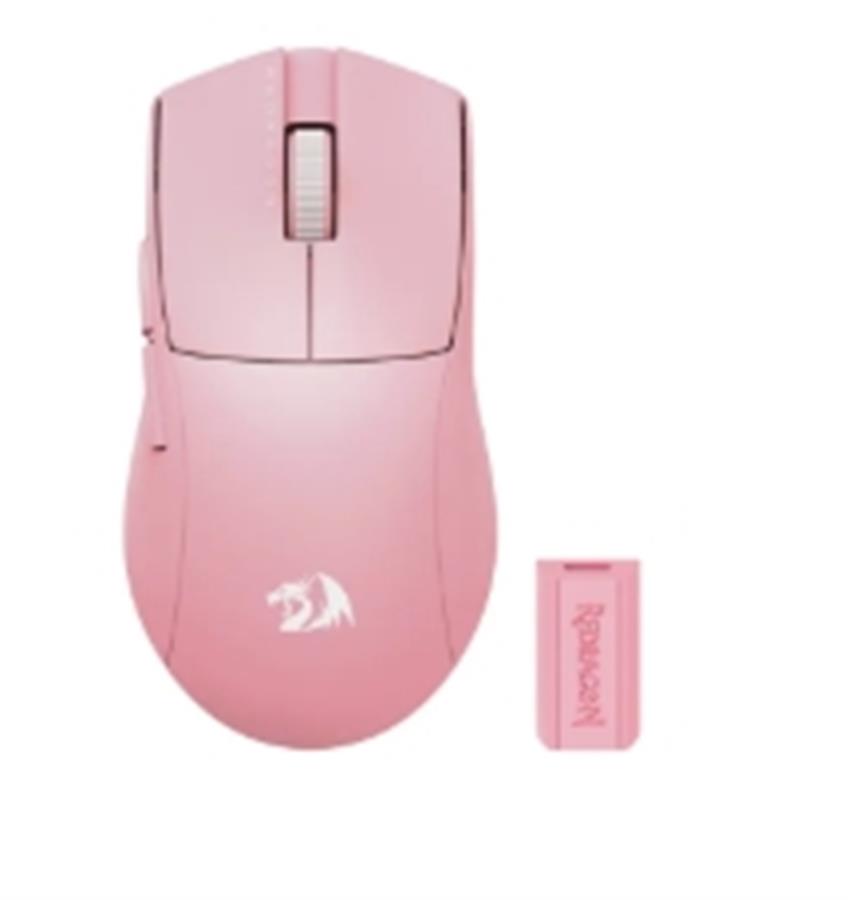 Mouse Redragon King Pro 4K M916-Pro Rosa Inalambrico y Bluetooth