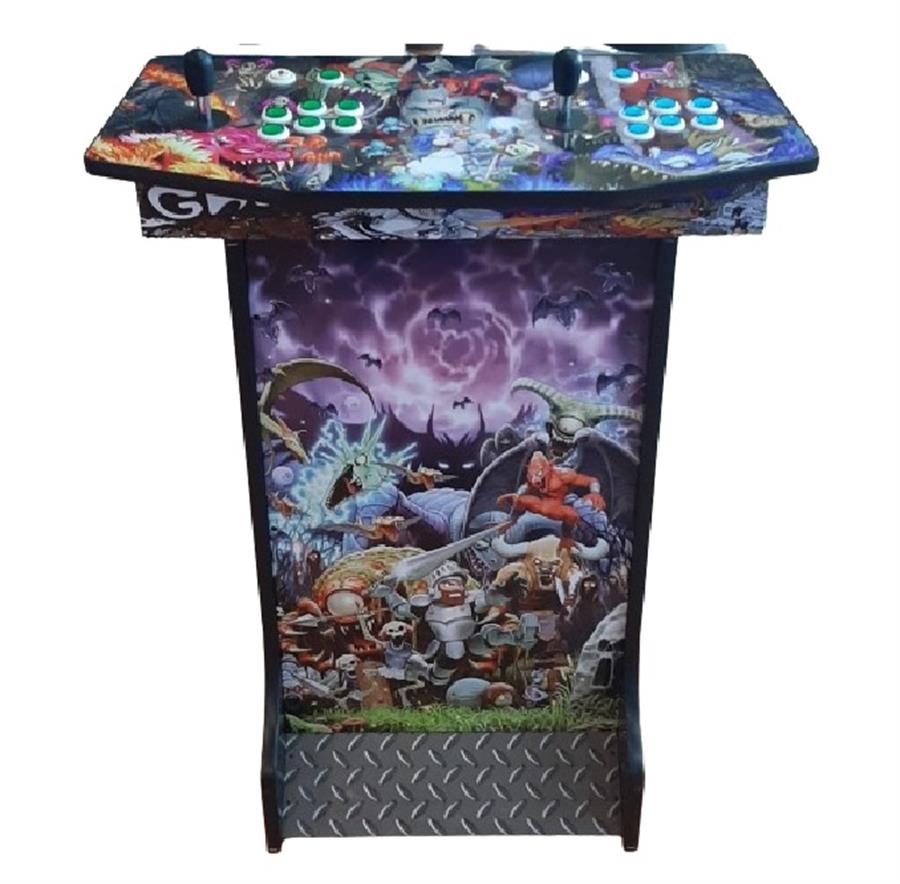 Retro Arcade mando doble con pedestal